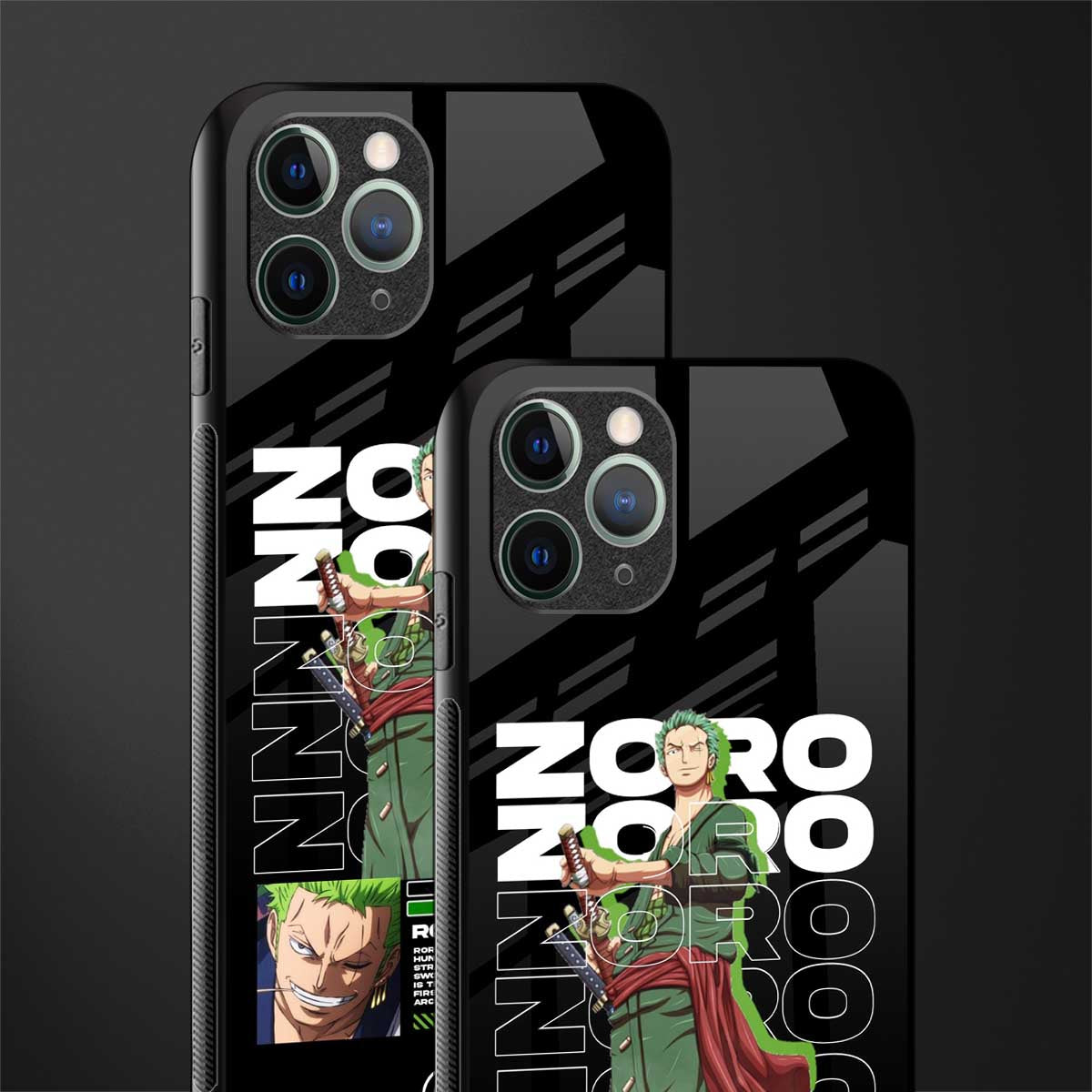 roronoa zoro glass case for iphone 11 pro max image-2