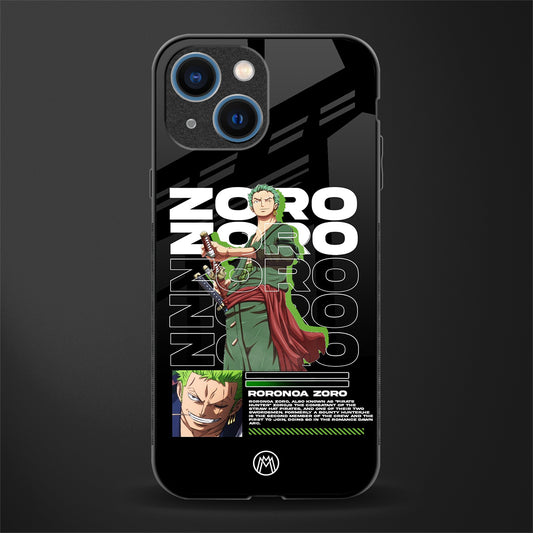 roronoa zoro glass case for iphone 13 mini image