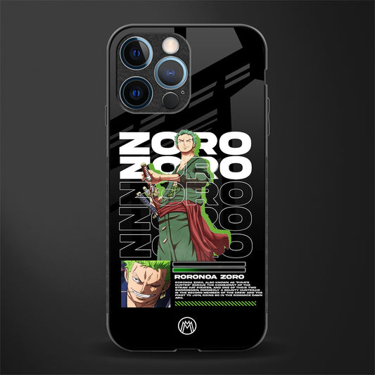 roronoa zoro glass case for iphone 13 pro image