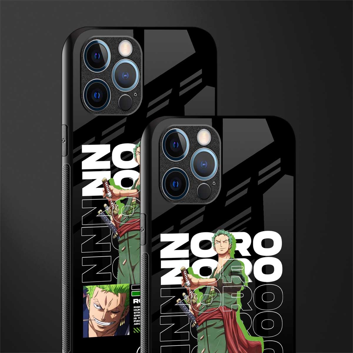 roronoa zoro glass case for iphone 12 pro max image-2