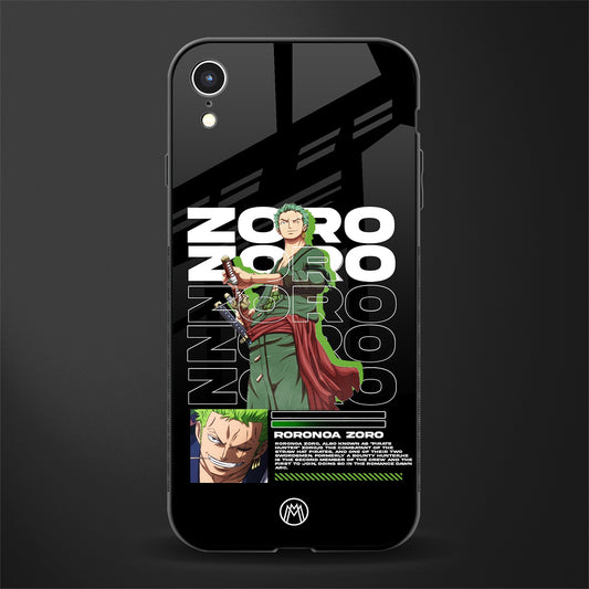 roronoa zoro glass case for iphone xr image