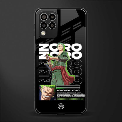 roronoa zoro back phone cover | glass case for samsung galaxy m33 5g