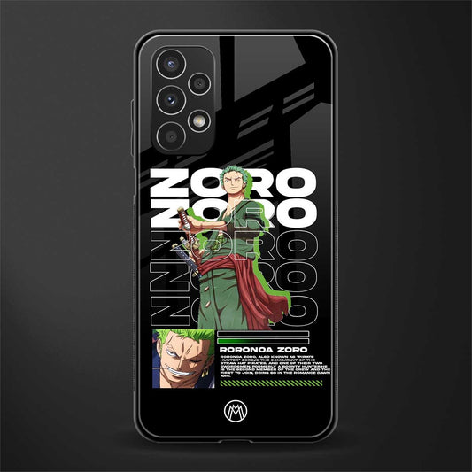 roronoa zoro back phone cover | glass case for samsung galaxy a13 4g