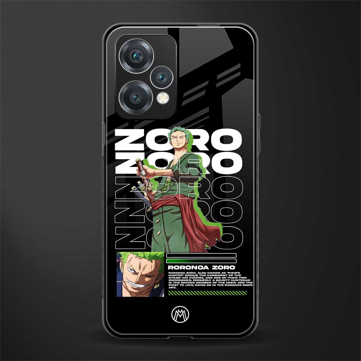 roronoa zoro back phone cover | glass case for oneplus nord ce 2 lite 5g