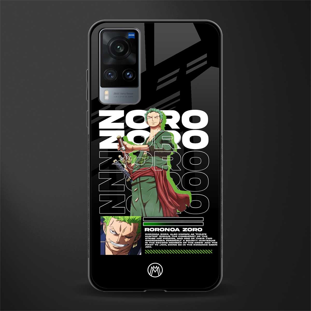 roronoa zoro glass case for vivo x60 image