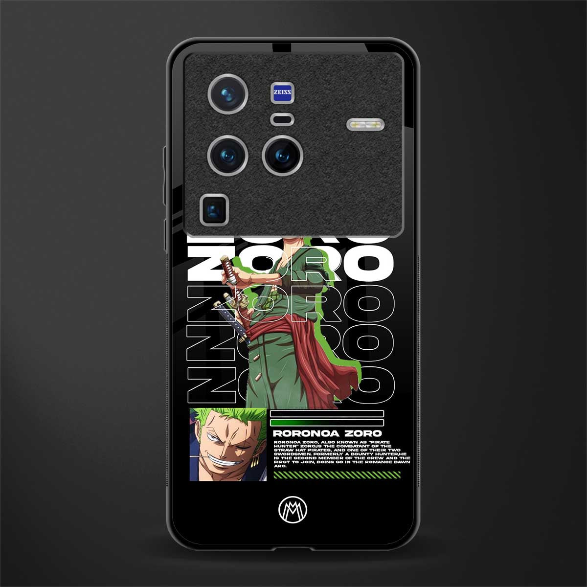 roronoa zoro glass case for vivo x80 pro 5g image