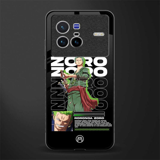 roronoa zoro glass case for vivo x80 image