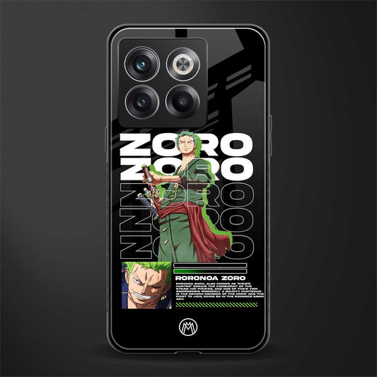 roronoa zoro back phone cover | glass case for oneplus 10t
