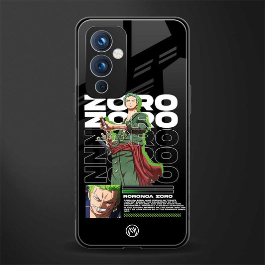roronoa zoro back phone cover | glass case for oneplus 9