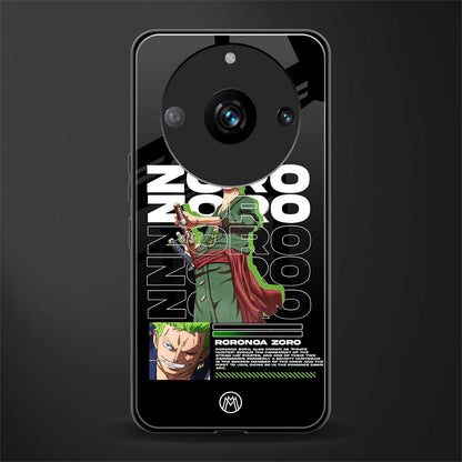 roronoa zoro back phone cover | glass case for realme 11 pro 5g