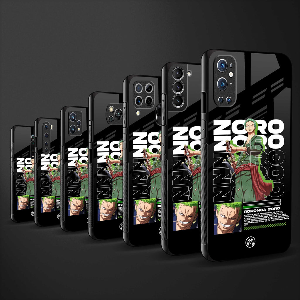 roronoa zoro back phone cover | glass case for redmi note 11 pro plus 4g/5g