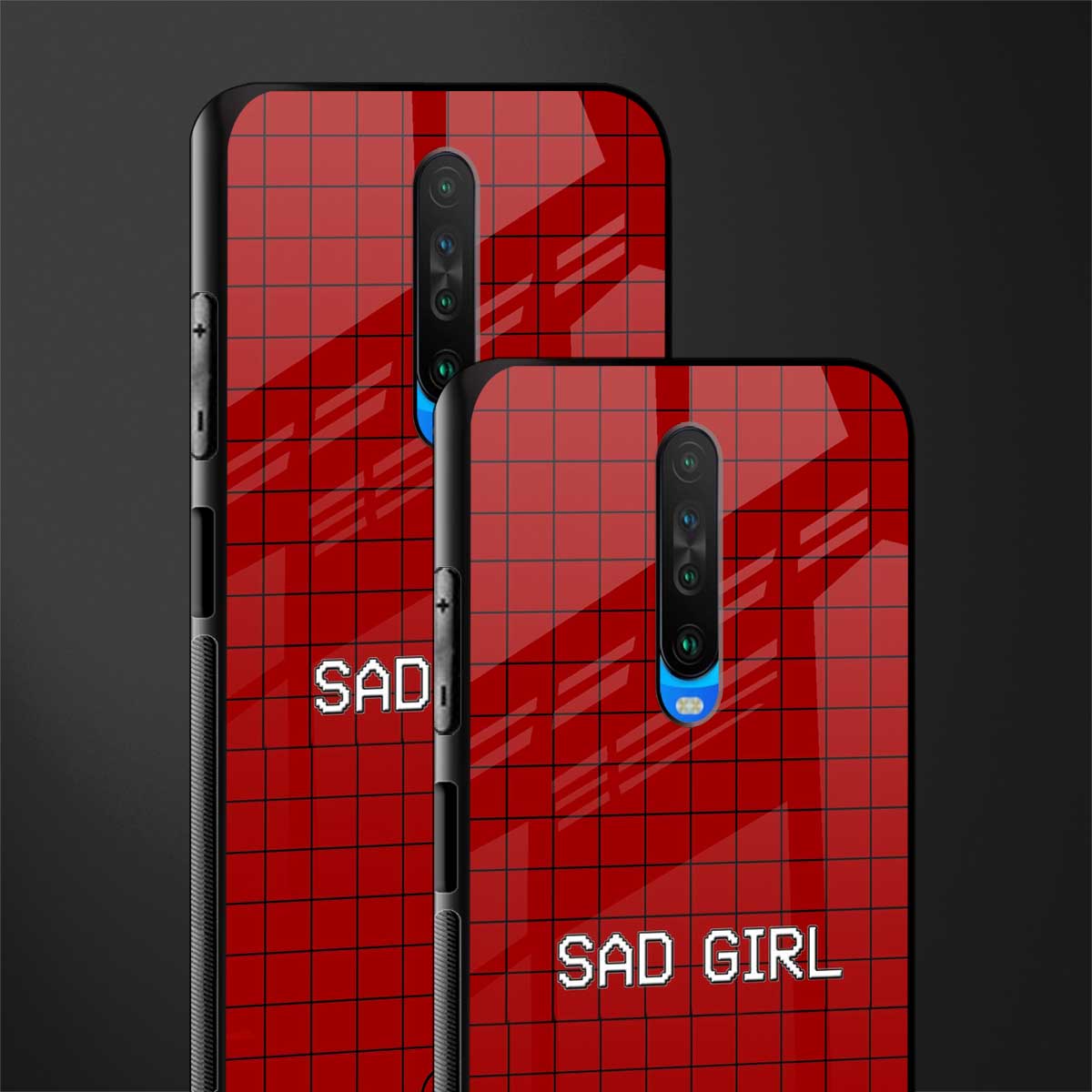 sad girl glass case for poco x2 image-2
