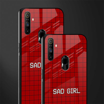 sad girl glass case for realme narzo 10a image-2