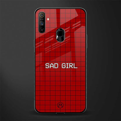 sad girl glass case for realme narzo 10a image