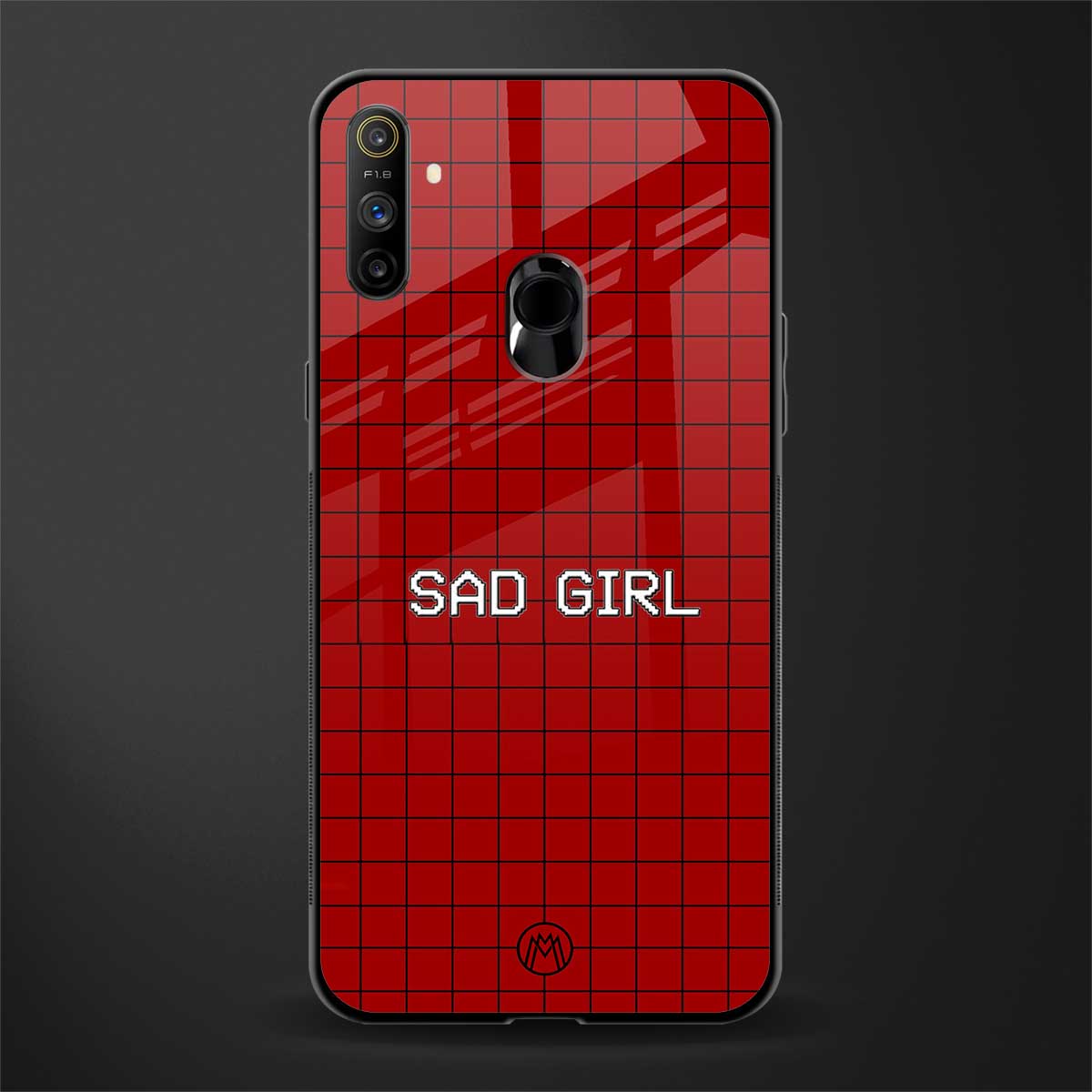 sad girl glass case for realme narzo 20a image