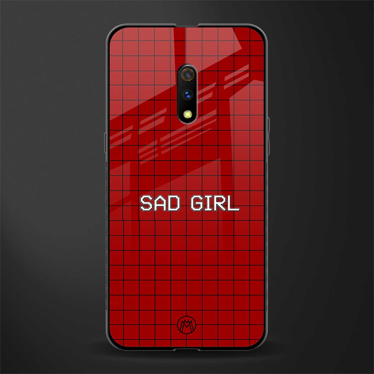 sad girl glass case for realme x image