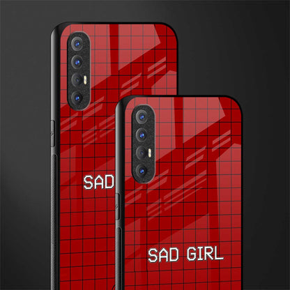 sad girl glass case for oppo reno 3 pro image-2