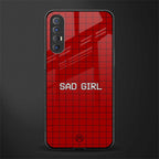 sad girl glass case for oppo reno 3 pro image