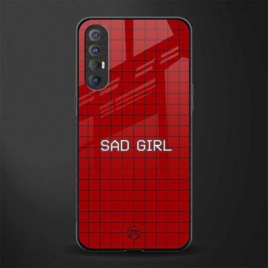 sad girl glass case for oppo reno 3 pro image