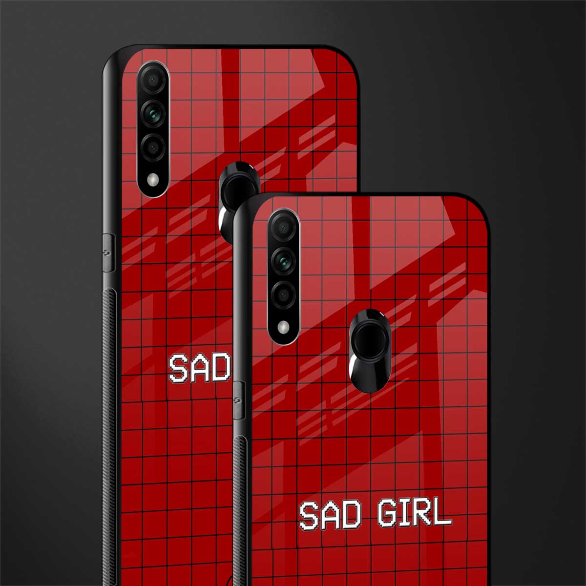 sad girl glass case for oppo a31 image-2