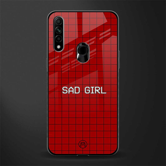 sad girl glass case for oppo a31 image