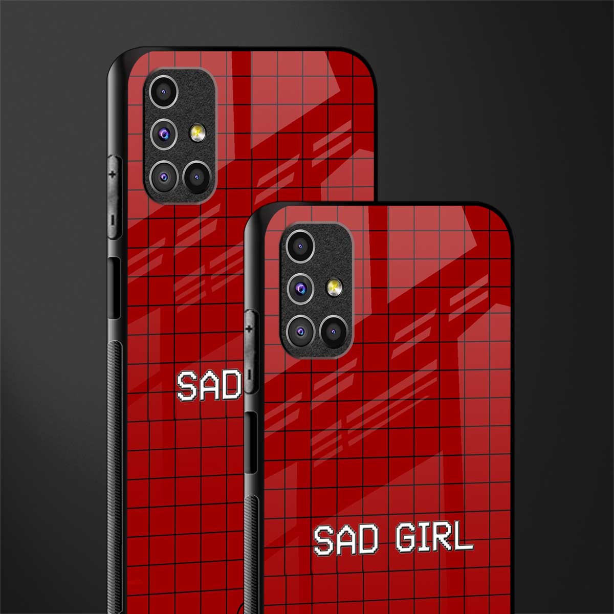 sad girl glass case for samsung galaxy m51 image-2