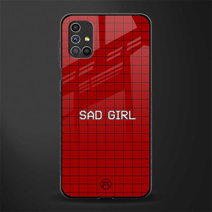 sad girl glass case for samsung galaxy m51 image