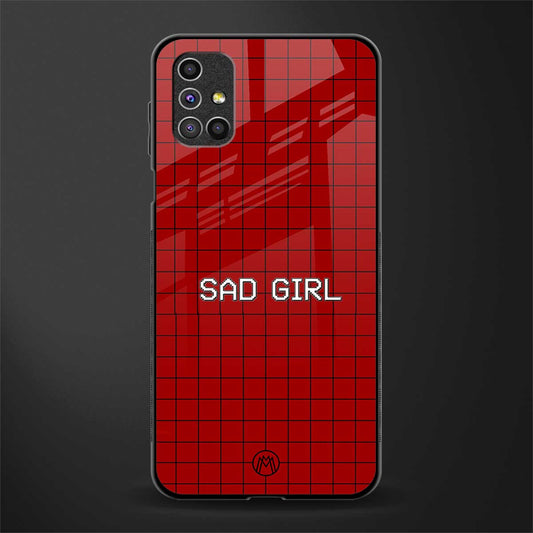 sad girl glass case for samsung galaxy m31s image