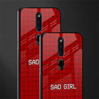 sad girl glass case for oppo f11 pro image-2