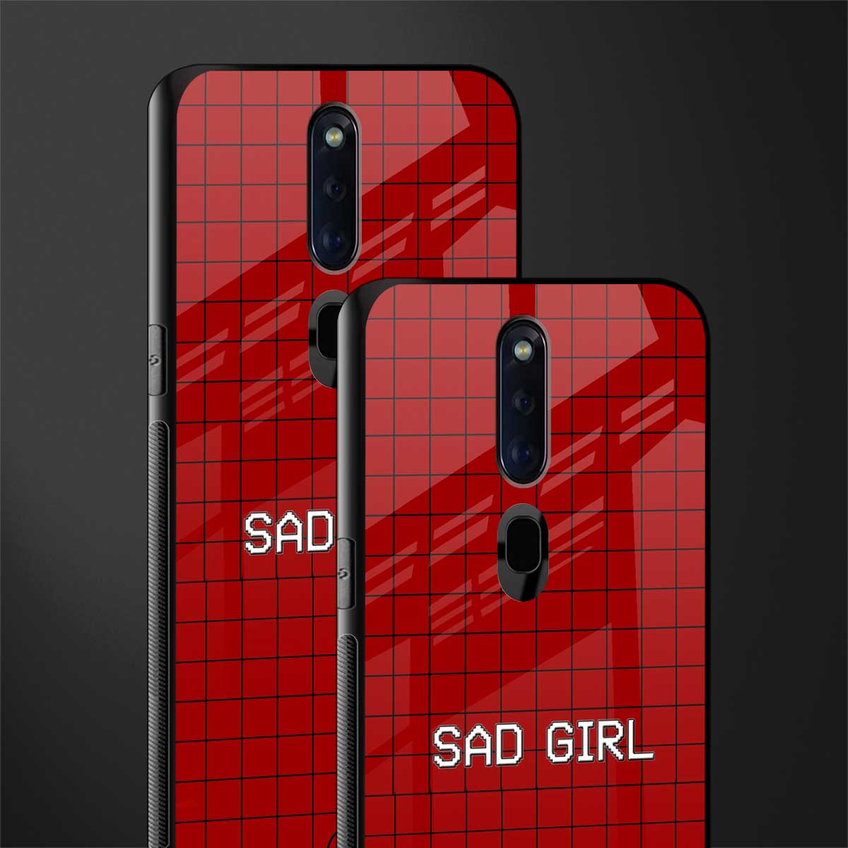 sad girl glass case for oppo f11 pro image-2