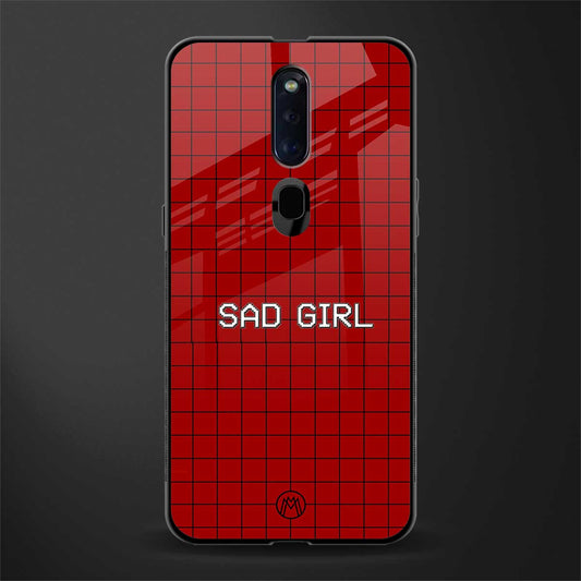 sad girl glass case for oppo f11 pro image