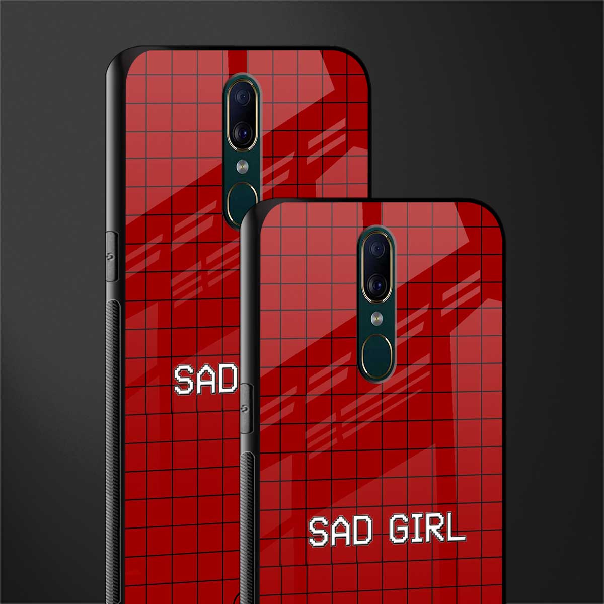 sad girl glass case for oppo a9 image-2