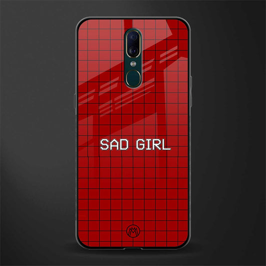 sad girl glass case for oppo a9 image