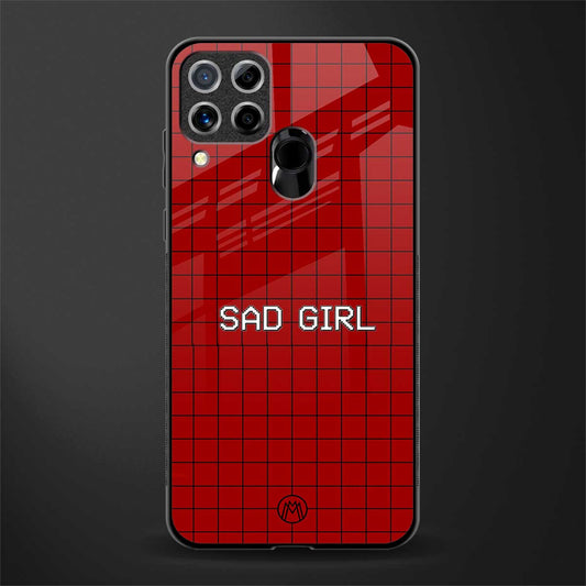 sad girl glass case for realme c15 image