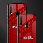 sad girl glass case for vivo u20 image-2