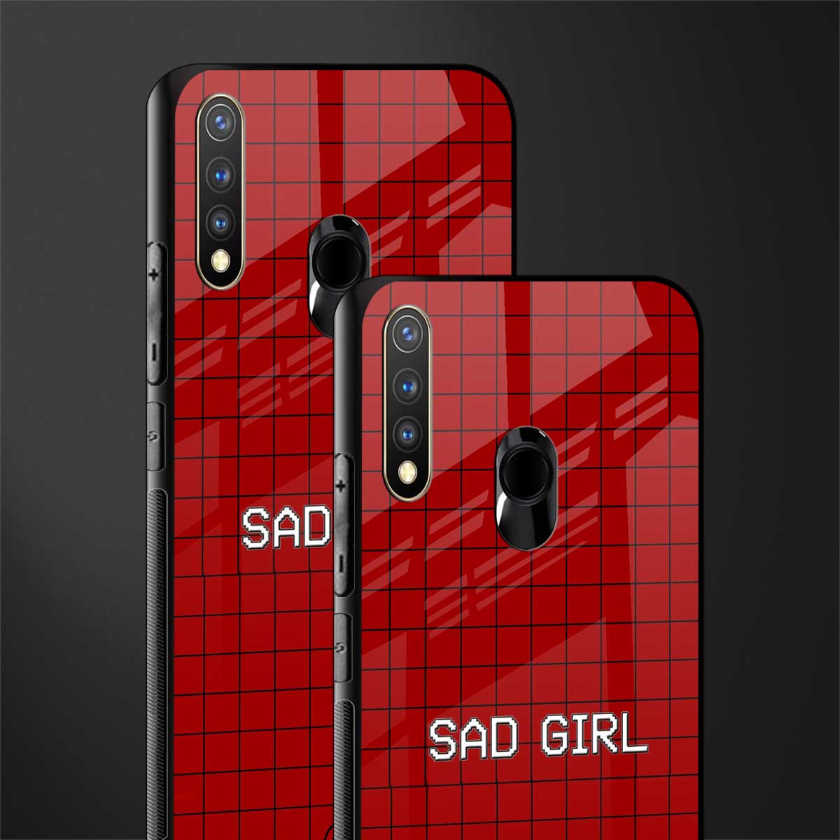 sad girl glass case for vivo y19 image-2