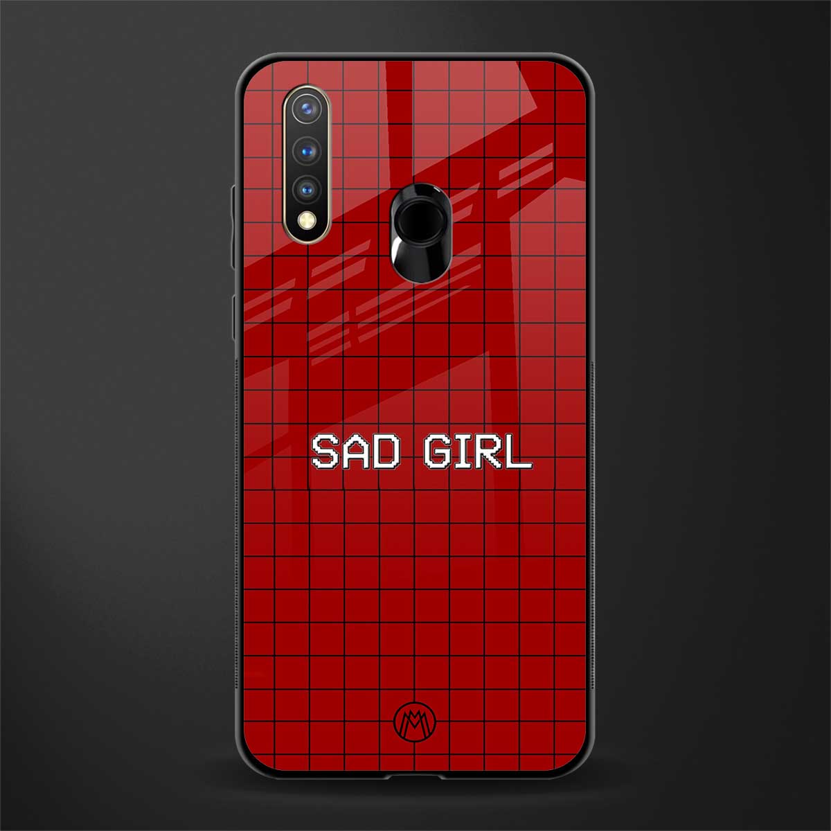 sad girl glass case for vivo y19 image
