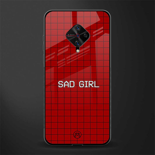 sad girl glass case for vivo s1 pro image