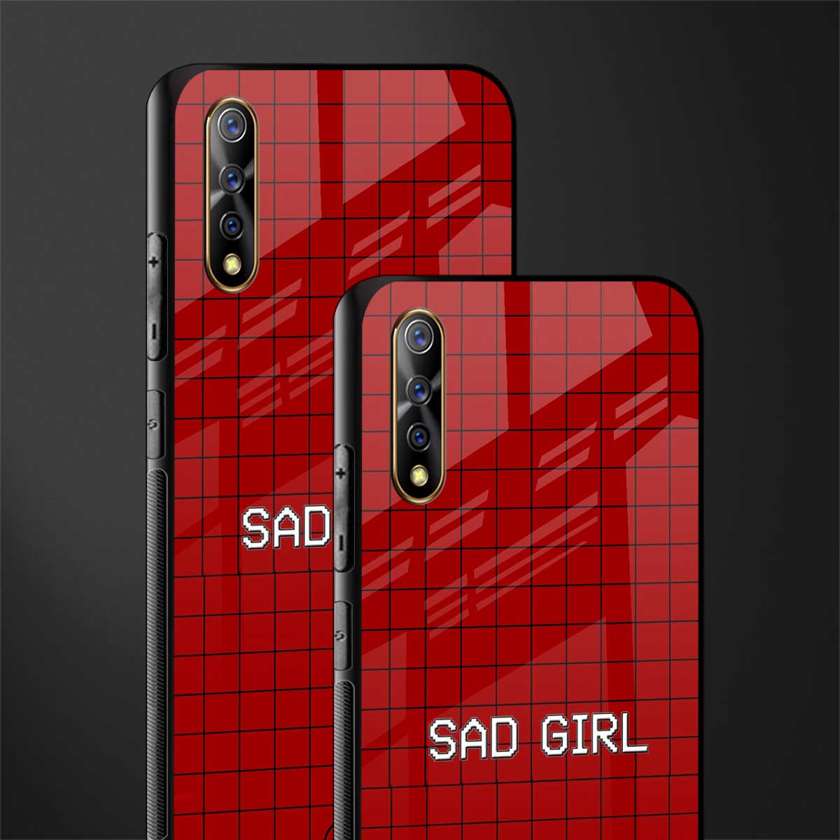 sad girl glass case for vivo s1 image-2