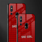 sad girl glass case for vivo v15 image-2