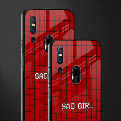 sad girl glass case for vivo v15 image-2