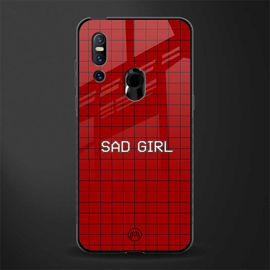 sad girl glass case for vivo v15 image