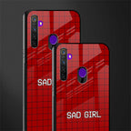 sad girl glass case for realme 5 image-2