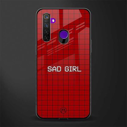 sad girl glass case for realme 5 pro image