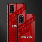 sad girl glass case for samsung galaxy a31 image-2