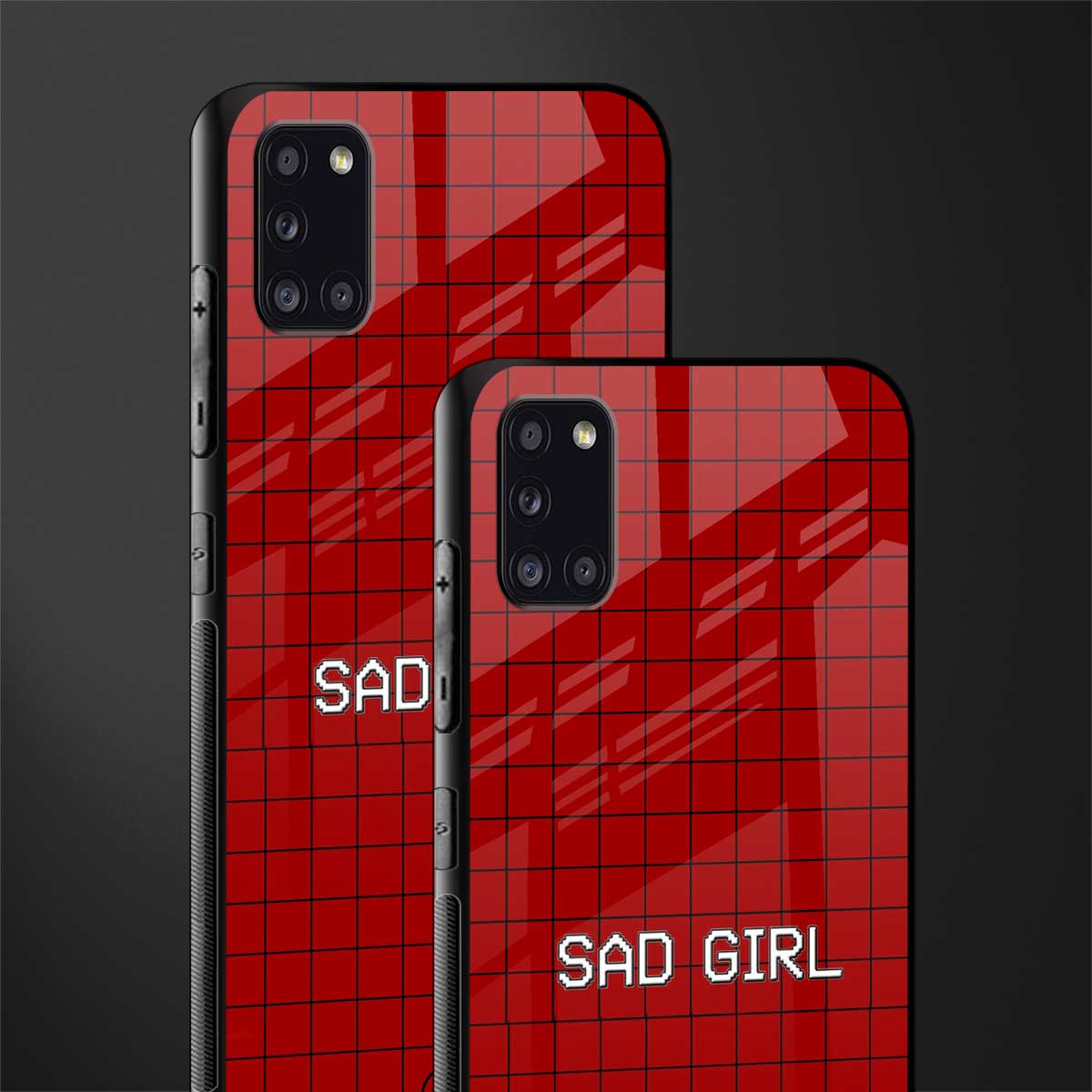 sad girl glass case for samsung galaxy a31 image-2