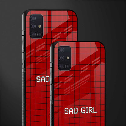 sad girl glass case for samsung galaxy a71 image-2