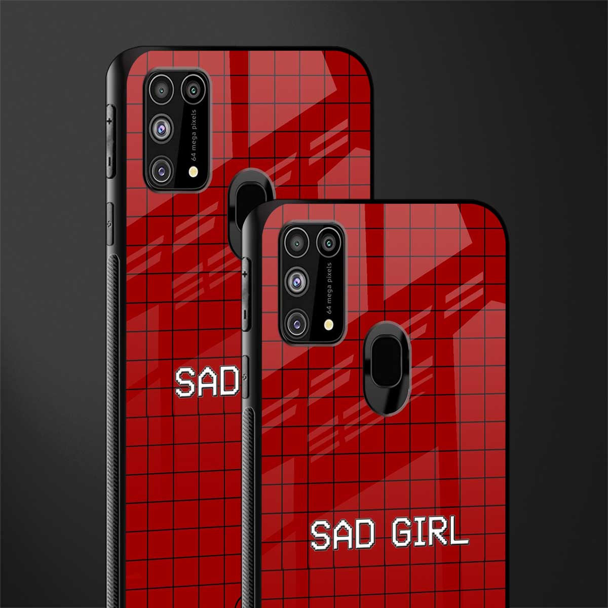 sad girl glass case for samsung galaxy m31 prime edition image-2