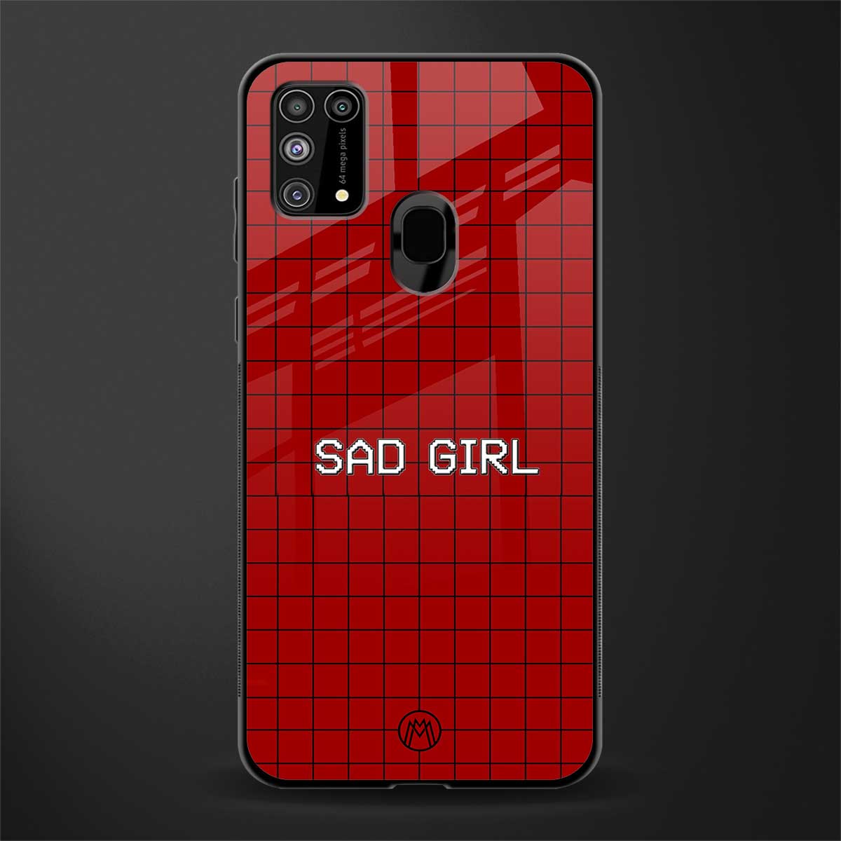 sad girl glass case for samsung galaxy m31 image