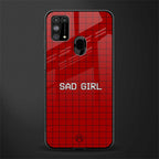 sad girl glass case for samsung galaxy m31 prime edition image